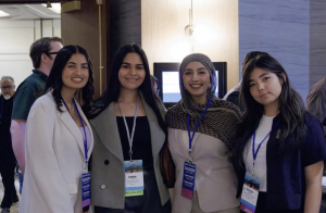 aman fadel and three other coc studdents posing for a picture